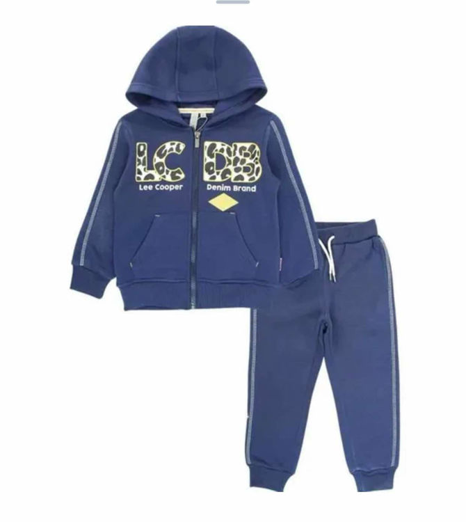 Picture of LC11970- LEE COOPER GIRLS THERMAL HOODY ZIP UP TRACKSUIT